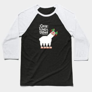 Funny and cute festive llama Baseball T-Shirt